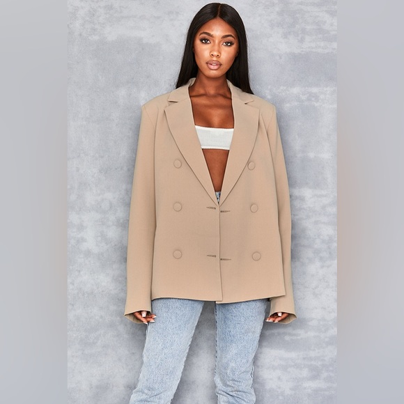 Mistress Rocks 'BUSINESS AS USUAL' Camel Oversized Blazer - Picture 13 of 14